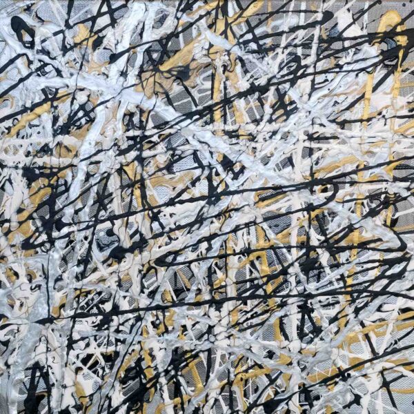 Jackson Pollock style action painting