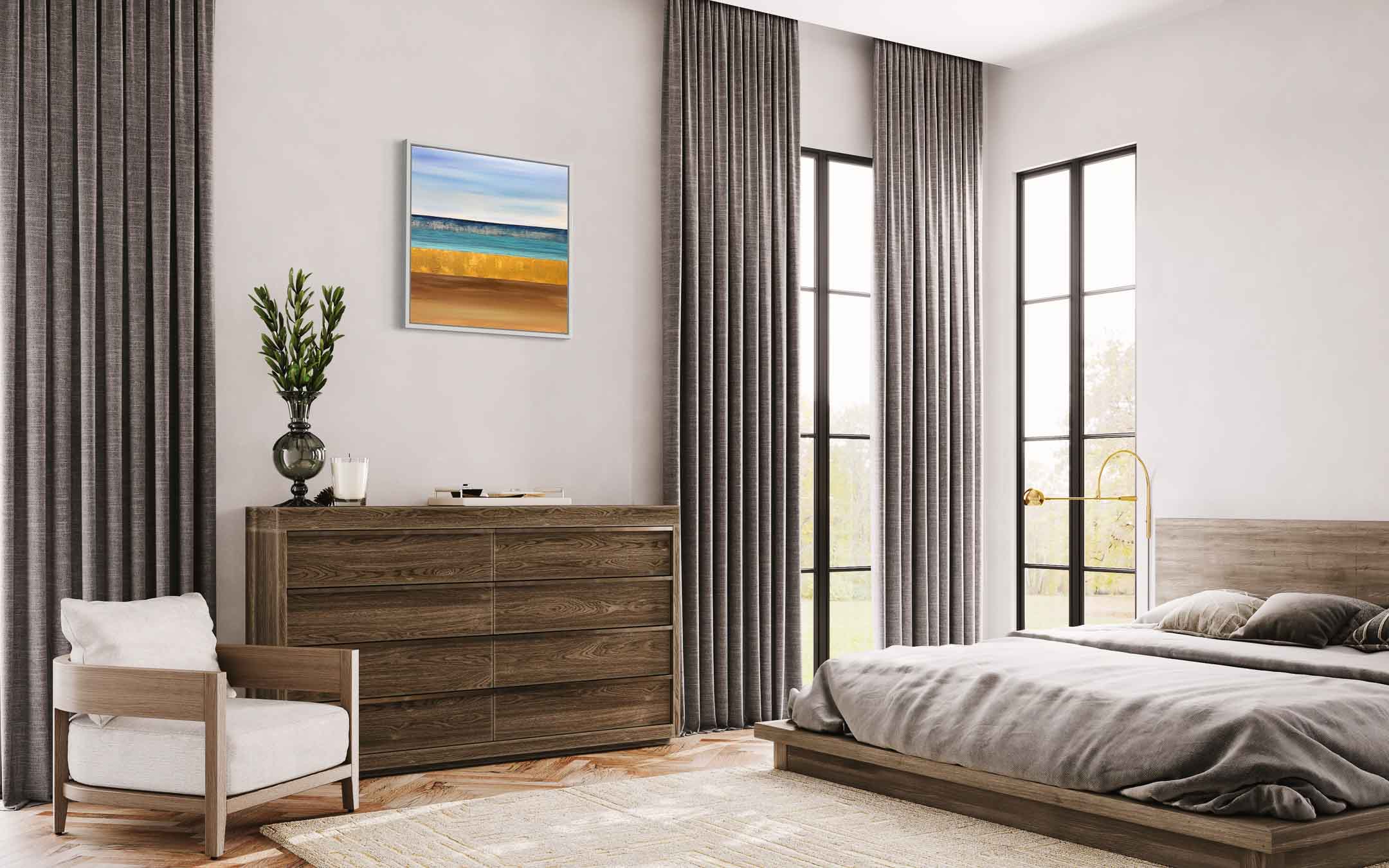 Scarborough On The Shoreline - 80cm sq - Image 4