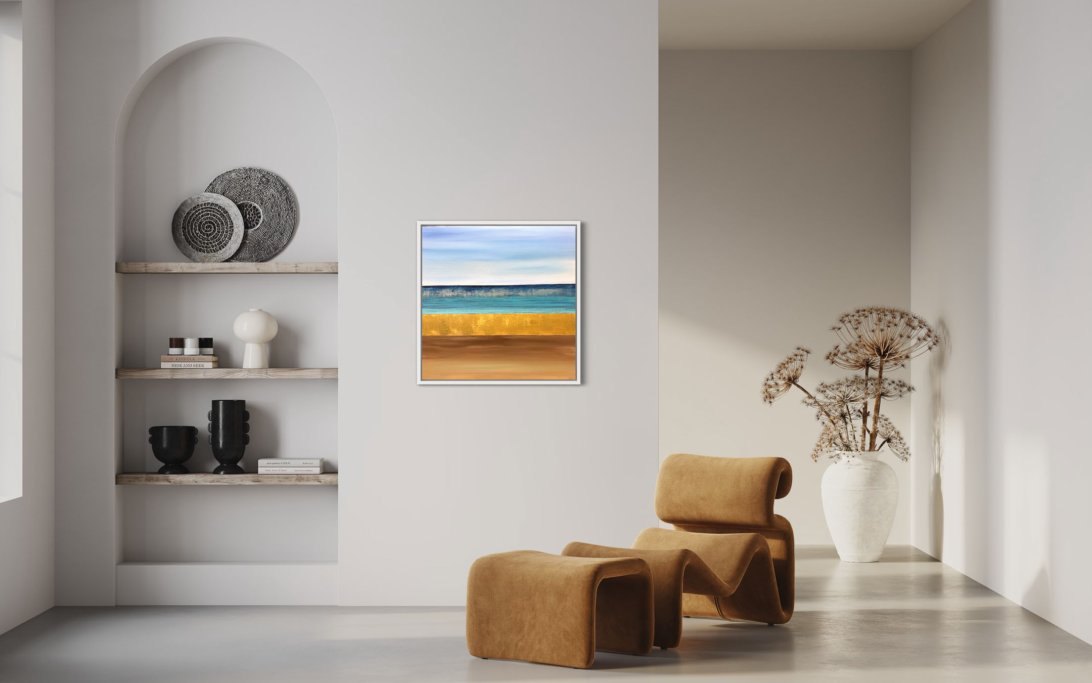 Scarborough On The Shoreline - 80cm sq - Image 3