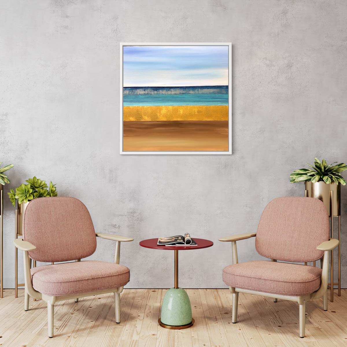 Scarborough On The Shoreline - 80cm sq - Image 2