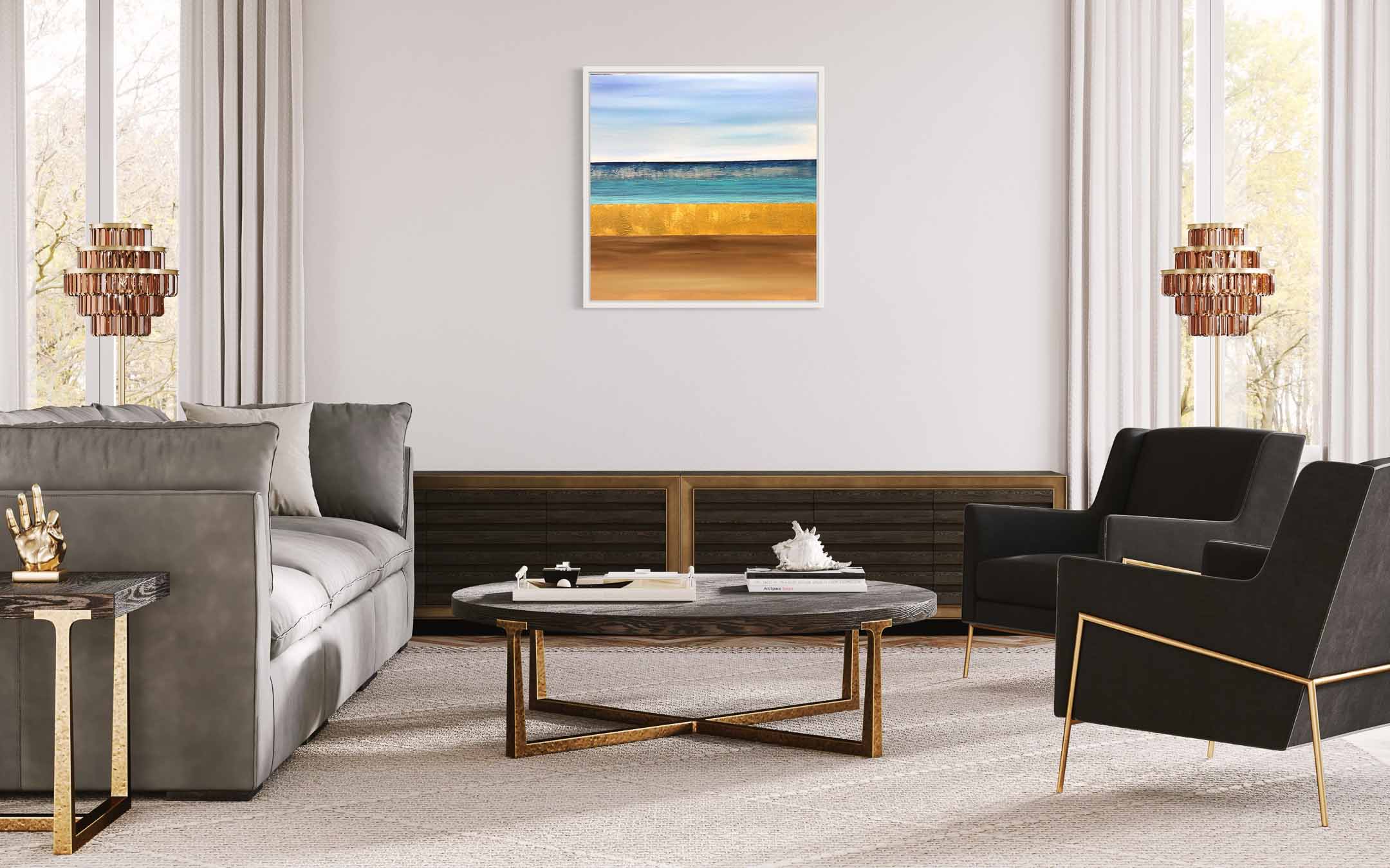 Scarborough On The Shoreline - 80cm sq - Image 5